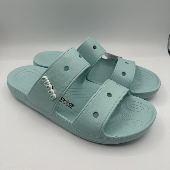 CROCS Other - Crocs Classic Sandals Mens Sz 13 Pure Water Blue Slip On Slides 206761-4SS‎ NWT